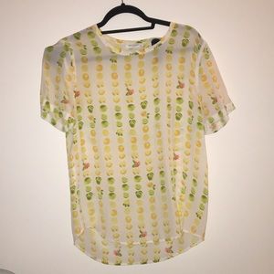 Equipment Fruit Print Silk Tee